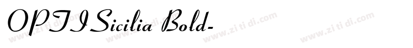OPTISicilia Bold字体转换